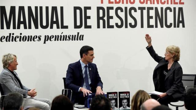 Imagen de la presentación del libro de Pedro Sánchez.