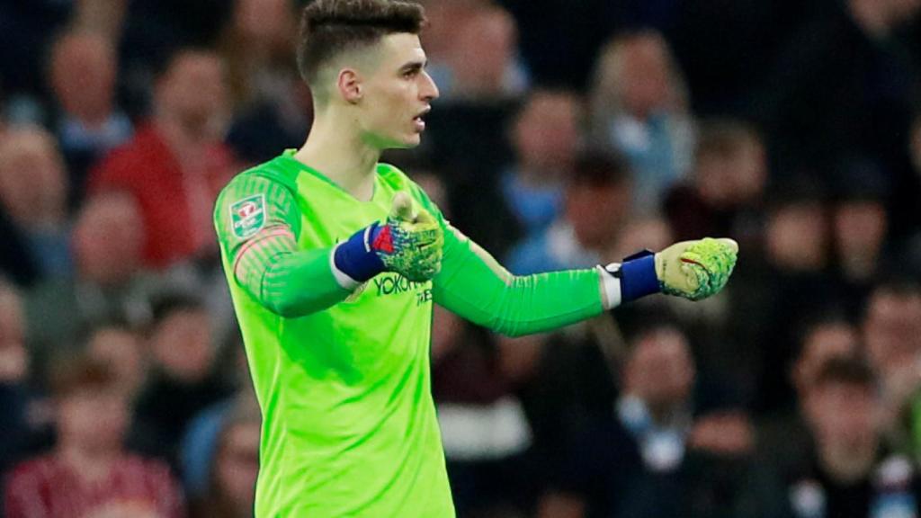 Kepa se niega a abandonar el campo por lesión en la final de la Carabao Cup