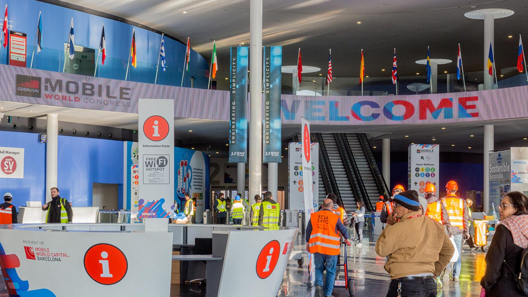 Vista general del Mobile World Congress.