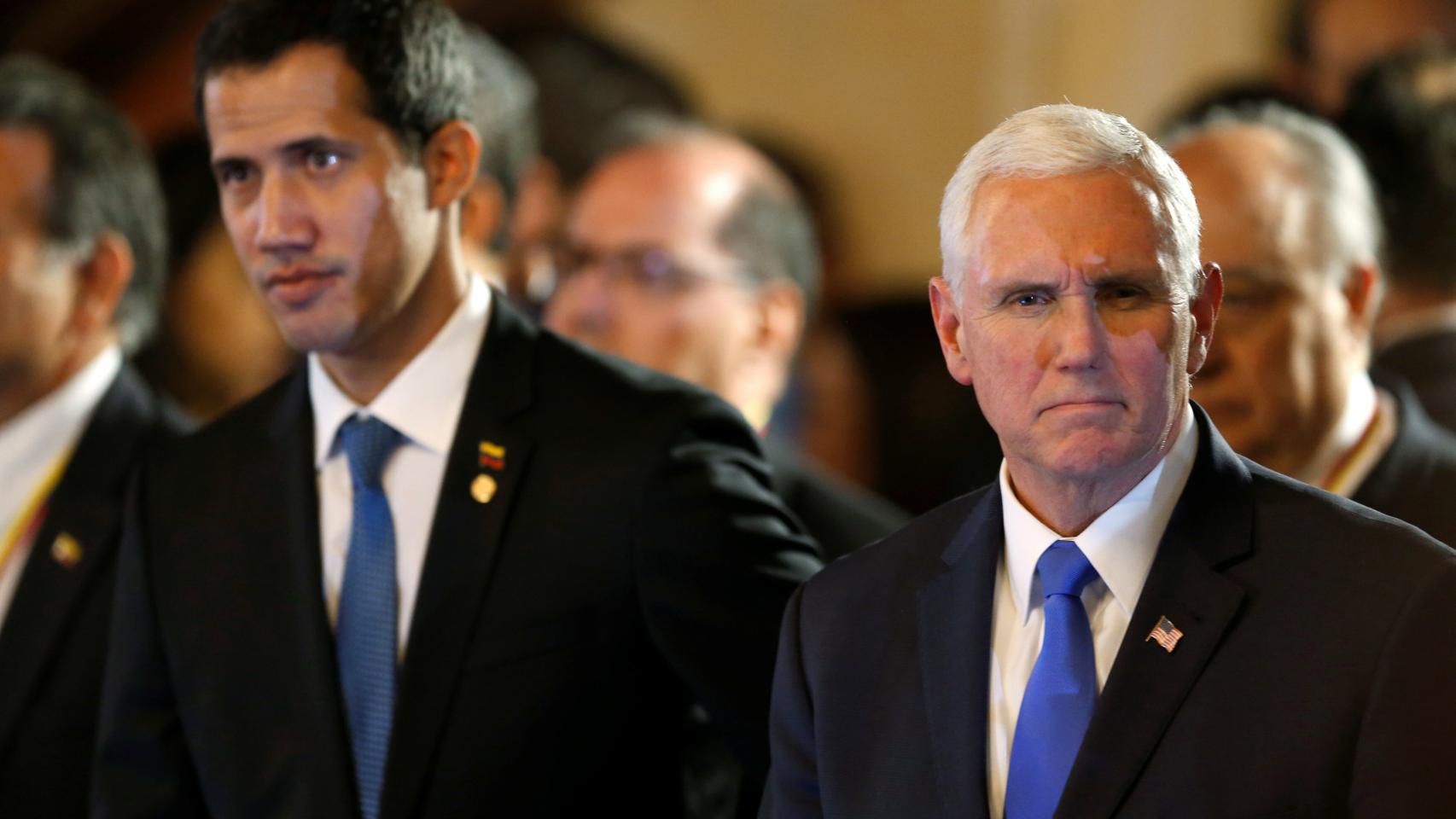 Guaidó y Mike Pence este lunes en Bogotá