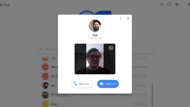 Google Duo web 2