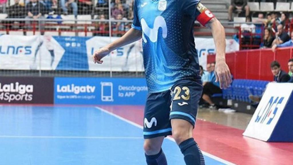 Ortiz, en un partido con Movistar Inter. Foto: Instagram (@Ortiz23futsal)