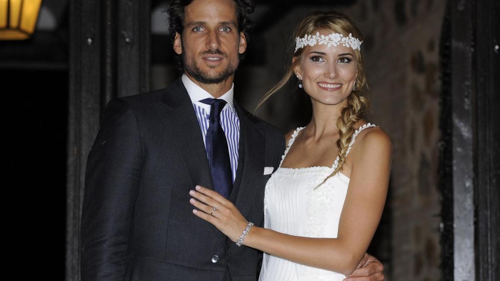 Feliciano López y Alba, el día de su boda el 17 de julio de 2015.