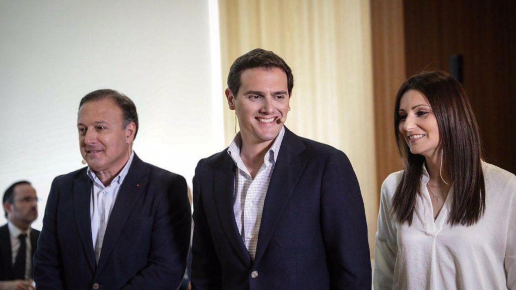 Mesquida, junto a Rivera y Roldán en un acto de Cs en Baleares.