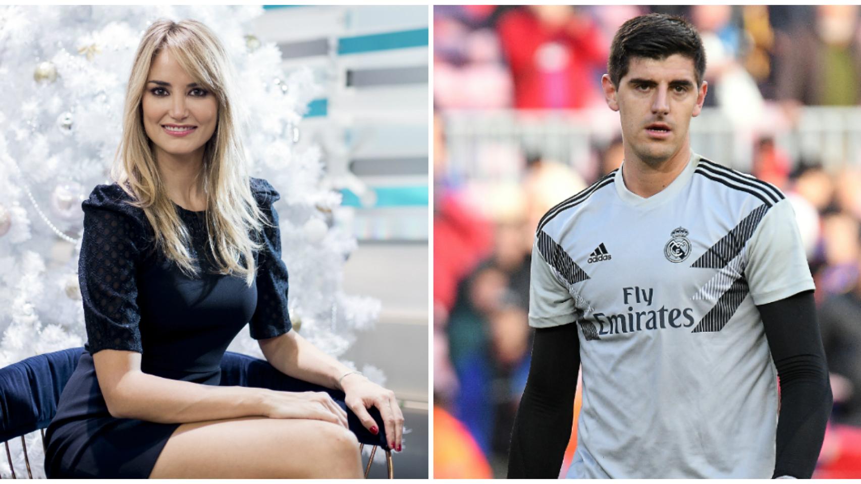 Alba Carrillon y Thibaut Courtois en montaje JALEOS