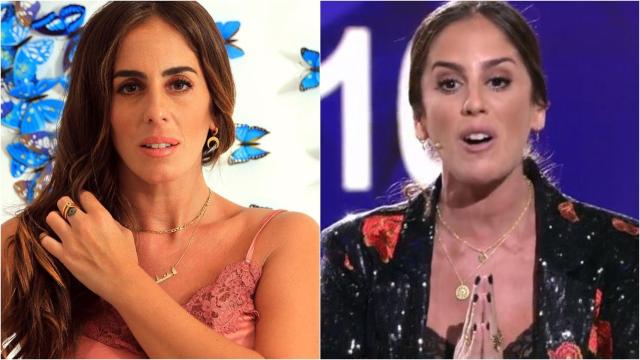 Anabel Pantoja antes y después de sus retoques en un montaje de Jaleos.