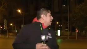 El susto viral de un reportero antes del Clásico: ¡No mames, váyanse a la verga!