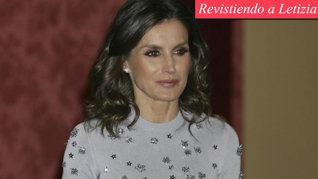 La reina Letizia este jueves por la noche en el Palacio Real de El Pardo.