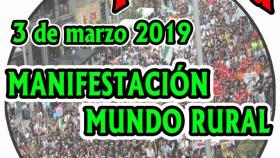 Cartel de convocatoria de la manifestación del mundo rural.