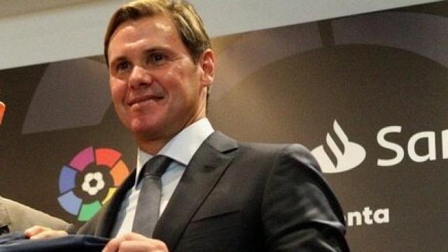 Fernando Redondo, junto a Fernando Sanz, en su presentación como embajador de LaLiga