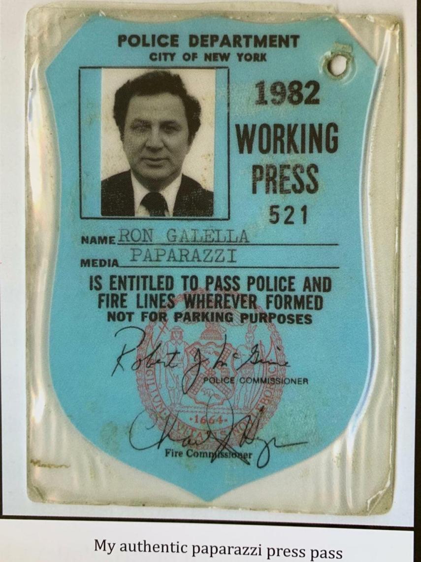 El carnet de Galella 1982