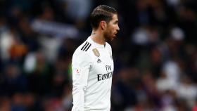 Sergio Ramos, en la eliminatoria de Copa ante el Barcelona