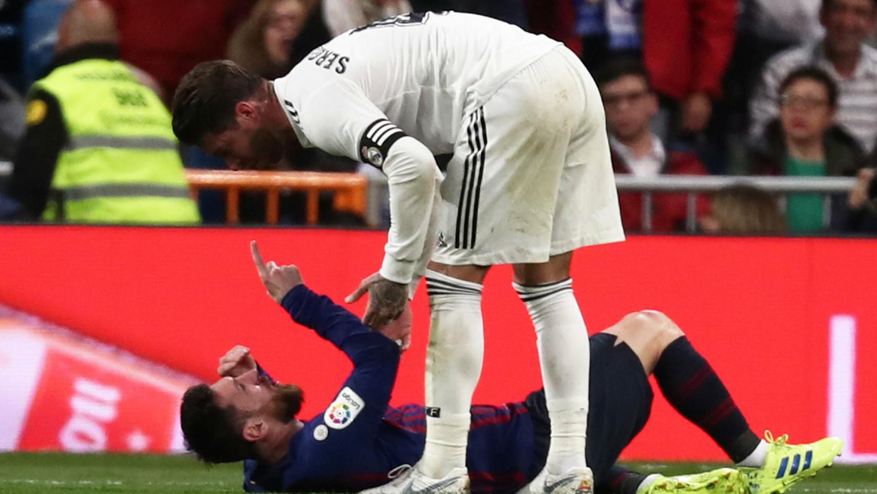 Messi recrimina a Sergio Ramos un golpe recibido