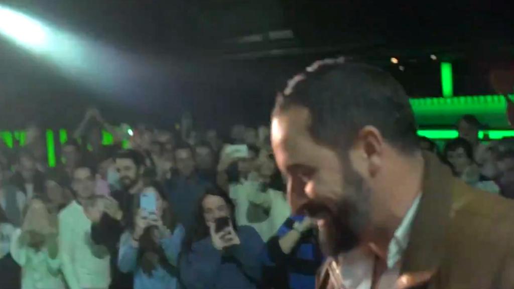 Santiago Abascal en la sala Barceló, en la fiesta de Cañas por España, las juventudes de Vox.