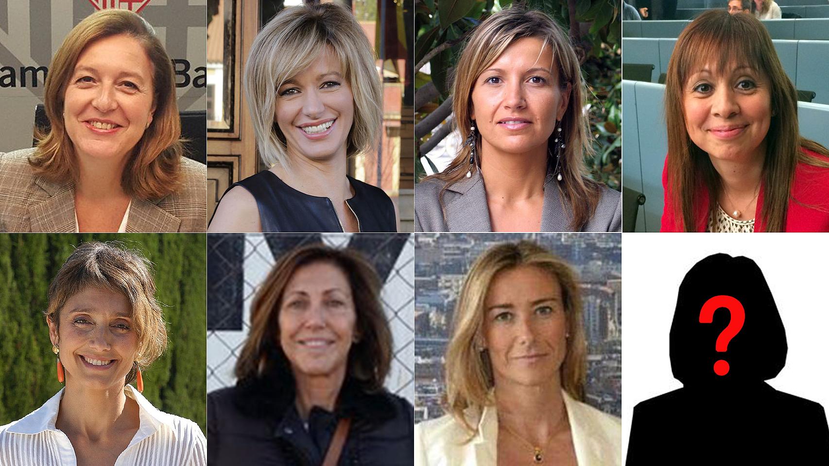 Carina Mejías, Susanna Griso, Eva Parera, Marilén Barceló, Montserrat Nebrera, Rosa Cullell y Anna Gener.