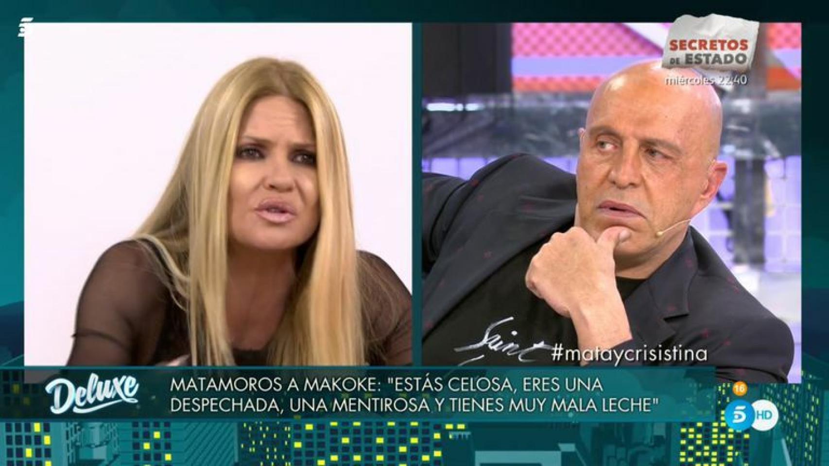 Kiko Matamoros y Makoke durante su intervención en 'Sábado Deluxe'.