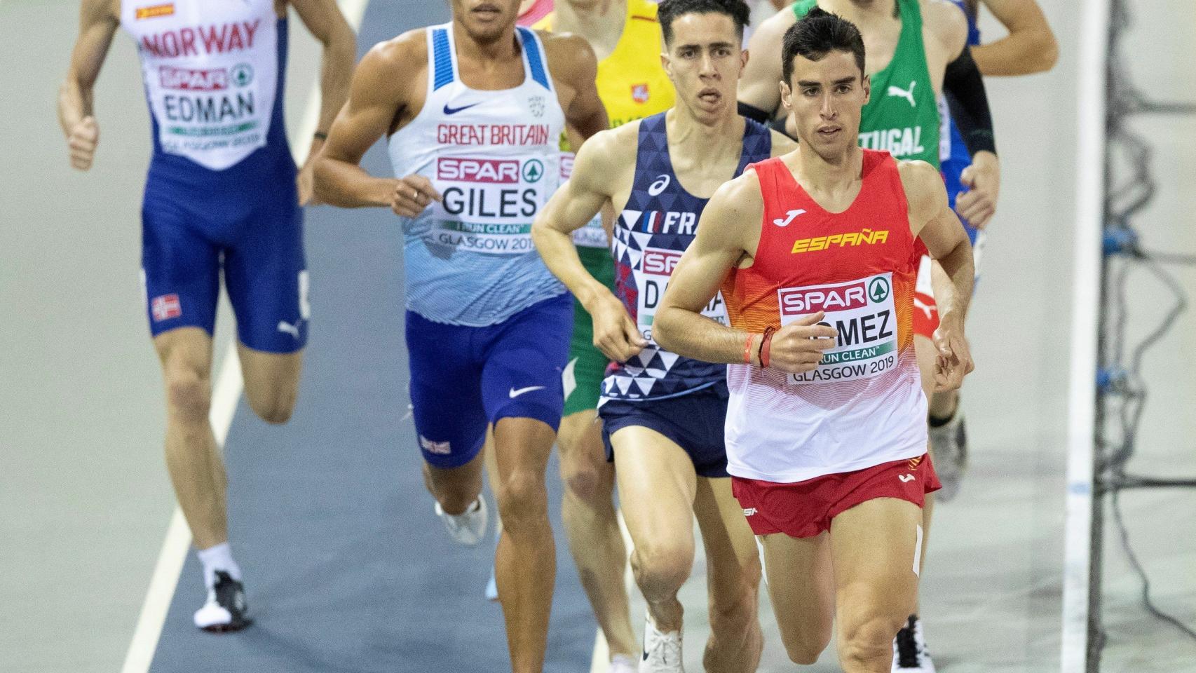 Jesús Gómez, compitiendo en los Europeos de Glasgow