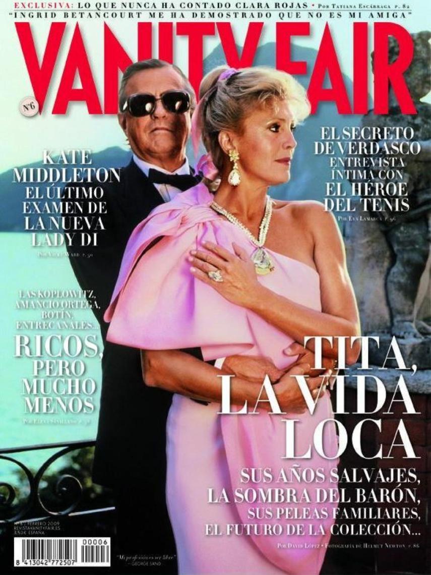 Portada de la revista 'Vanity Fair' con el anillo de compromiso y el collar 'la Estrella de la Paz'.