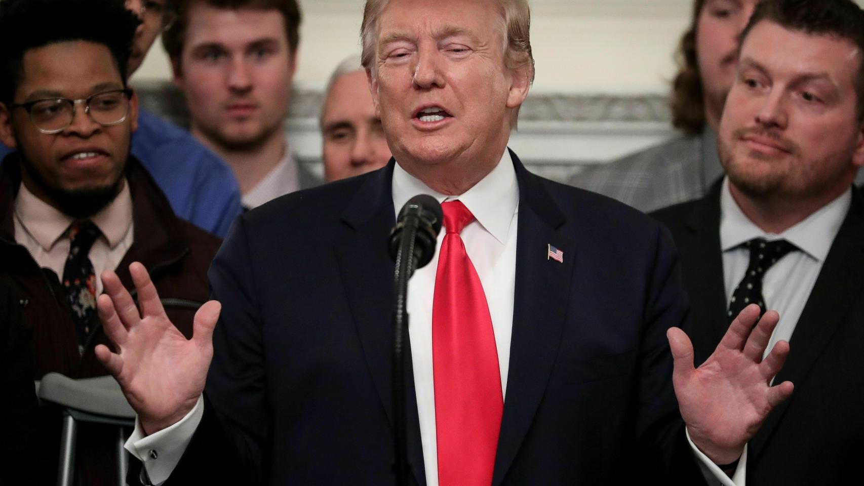 Donald Trump durante un acto en la Casa Blanca.