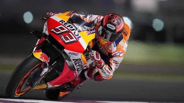 Marc Márquez, durante los test de pretemporada en el circuito qatarí de Losail.