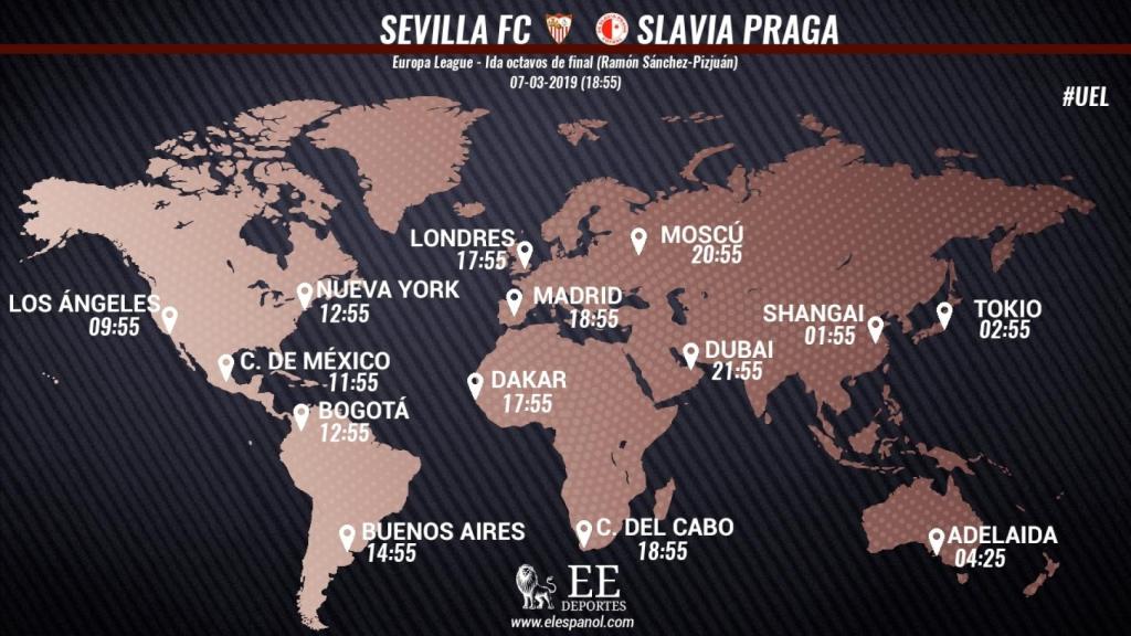 Horario del Sevilla - Slavia de Praga