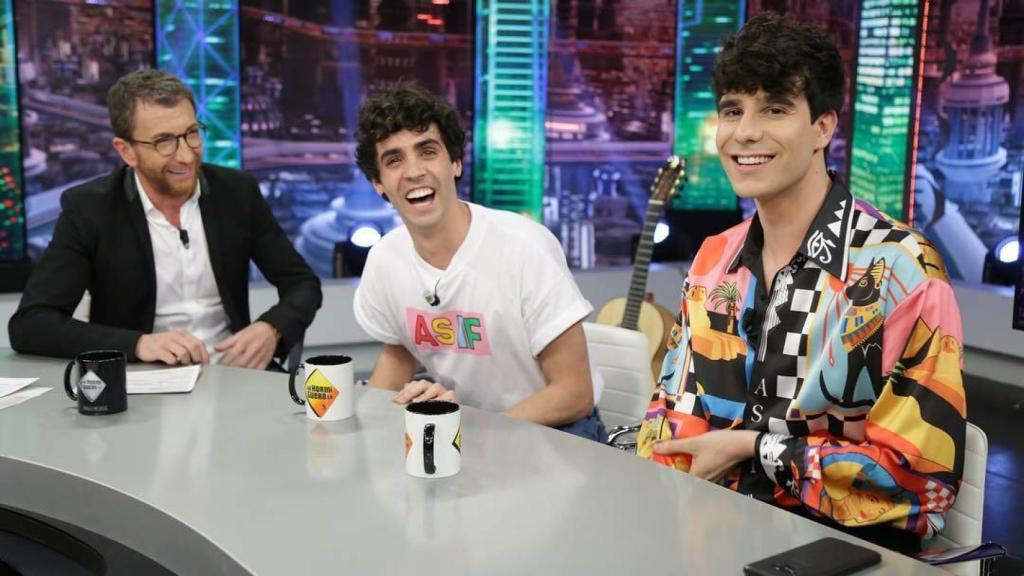 Pablo Motos, Javi Ambrossi y Javier Calvo, en 'El Hormiguero' este miércoles.