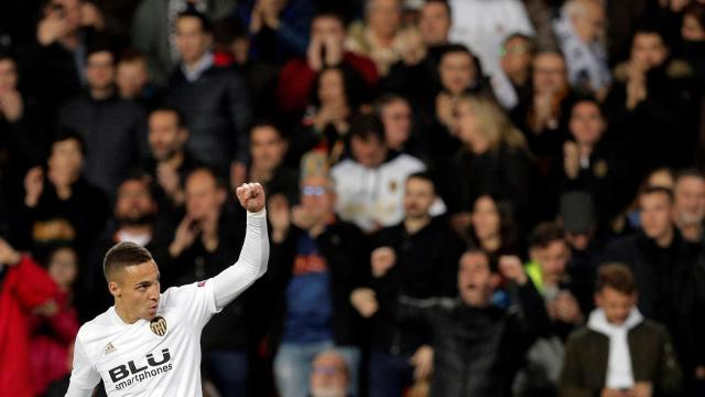 Rodrigo celebra uno de sus goles