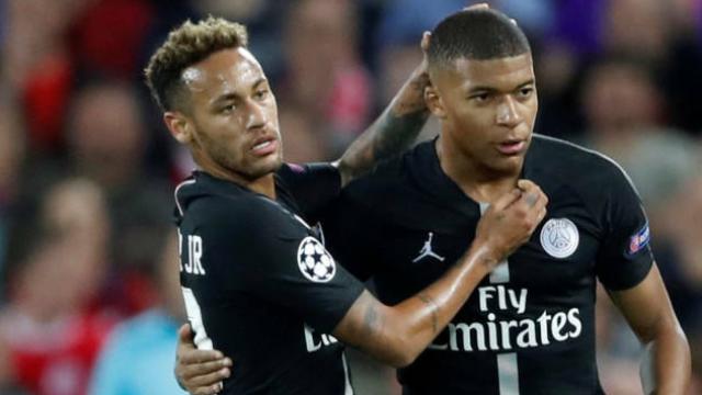 Neymar y Mbappé, con el PSG