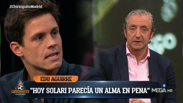 Edu Aguirre durante El Chiringuito. Foto: Twitter (@elchiringuitotv)