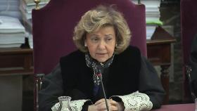 La fiscal general del Estado, Consuelo Madrigal, durante el juicio.