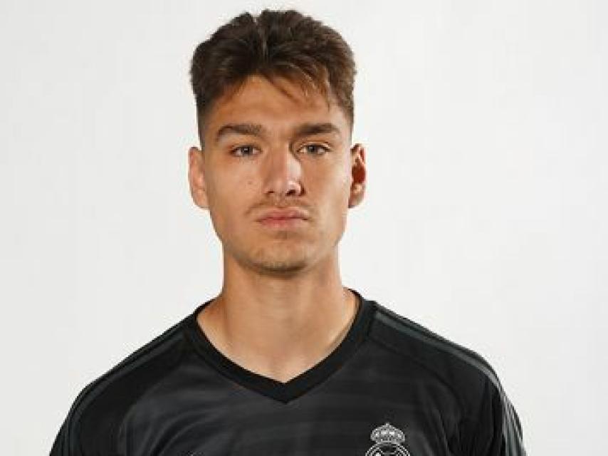 Adrián Rodríguez, portero del Juvenil A. Foto: realmadrid.com