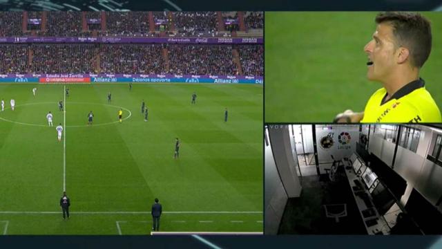 La sala del VAR en el Real Valladolid - Real Madrid, vacía