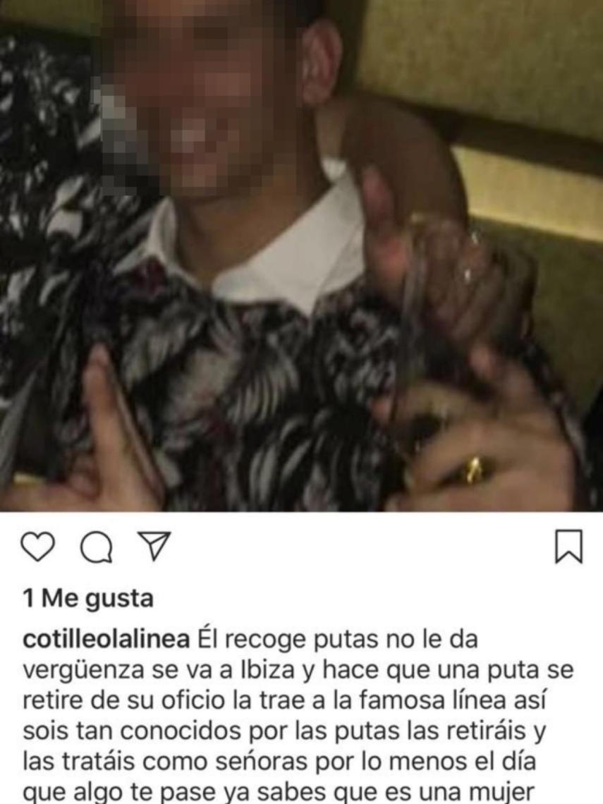 Imagen difundida por el perfil en Instagram @cotilleolalinea en septiembre de 2018.