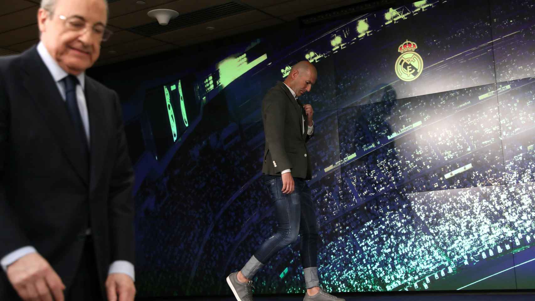 El look de Zidane en rueda de prensa