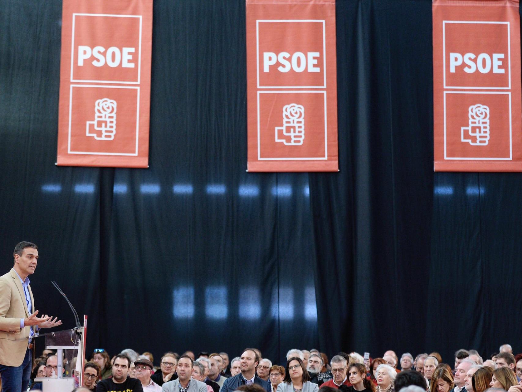 Pedro Sánchez, en un mitin en Valladolid este sábado.