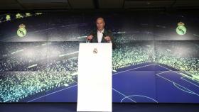 Zinedine Zidane, en su presentación como entrenador del Real Madrid