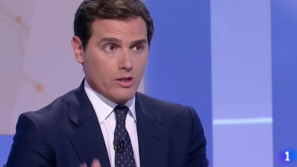 Albert Rivera, presidente de Cs, entrevistado en TVE.