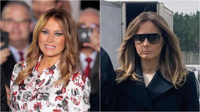 Melania Trump (a la izquierda) y su presunta doble (a la derecha).