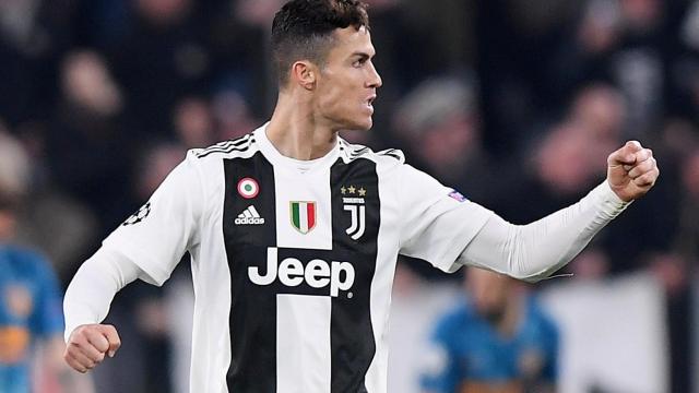 Cristiano Ronaldo celebra el 1-O ante el Atlético en Turín.