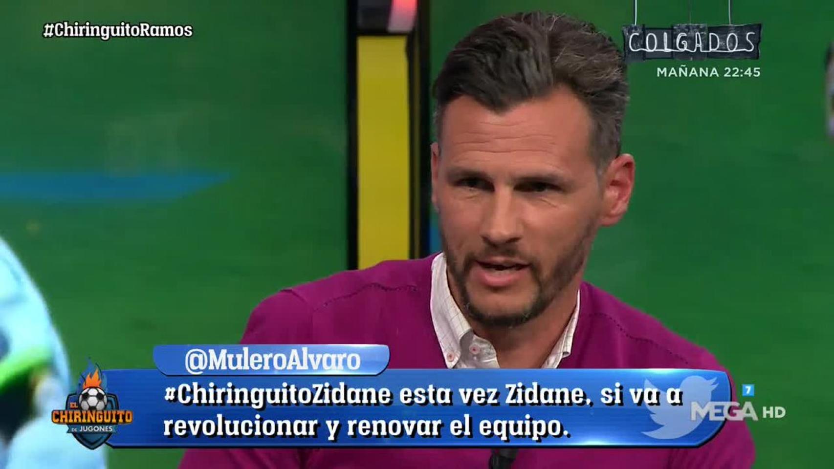 Capi durante El Chiringuito. Foto: Twitter (@elchiringuitotv)