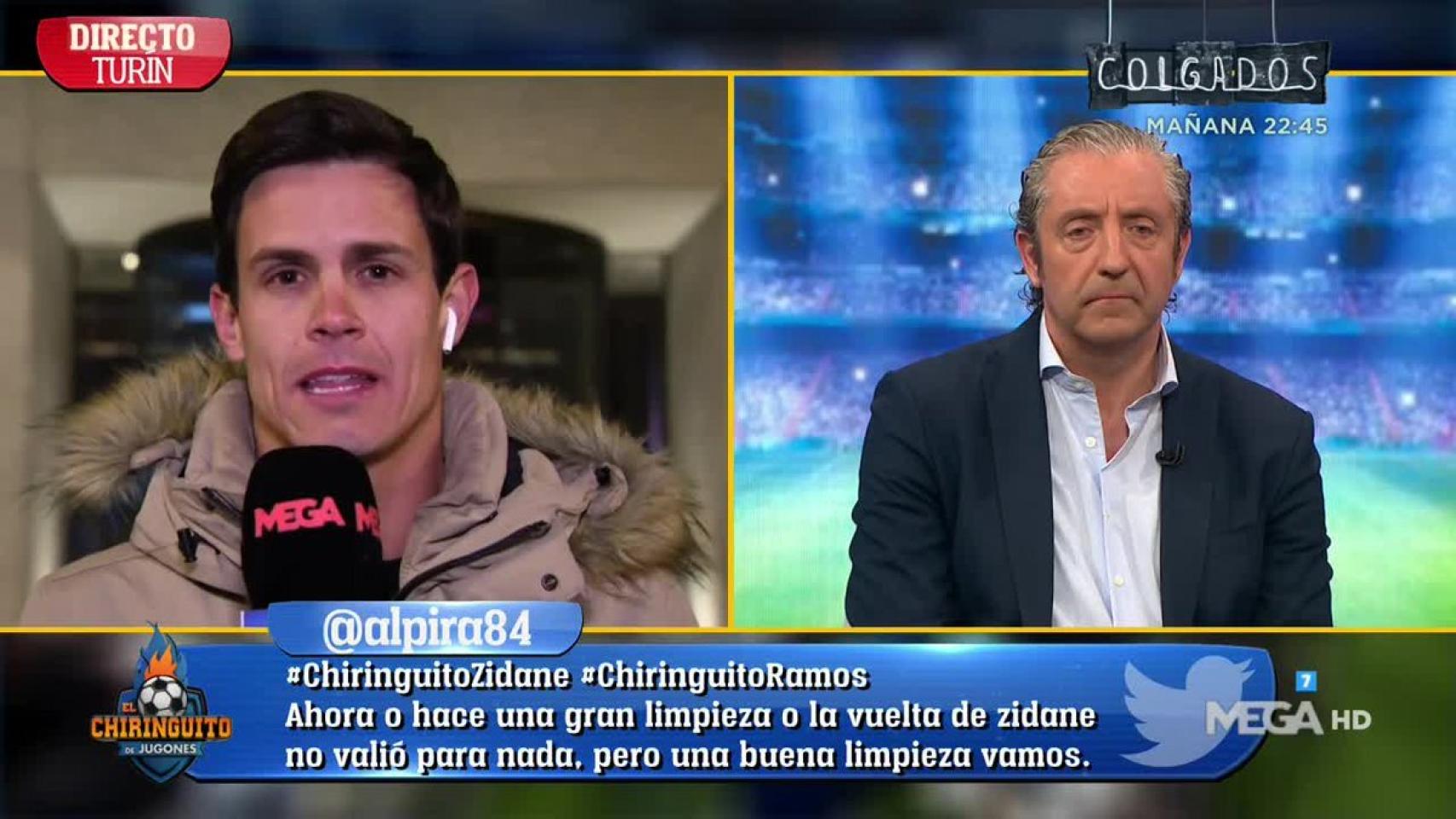 Edu Aguirre en El Chiringuito. Foto: Twitter (@elchiringuito)