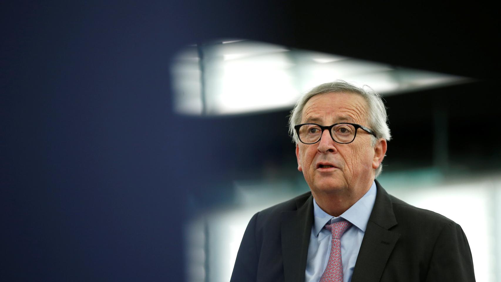 El presidente Jean-Claude Juncker, durante un discurso en Estrasburgo