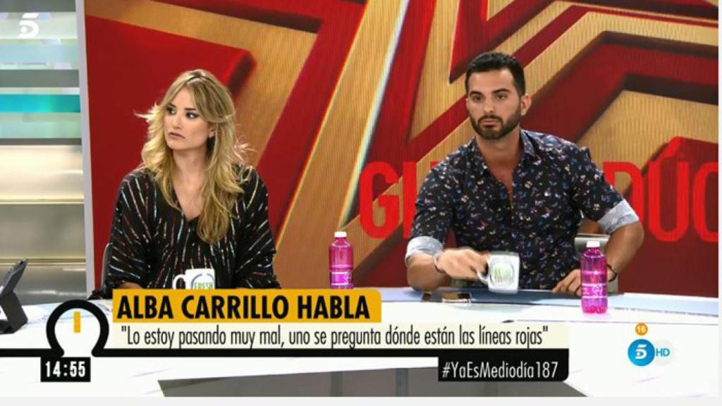 Alba Carrillo y Suso Álvarez en el programa 'Ya es mediodía'.