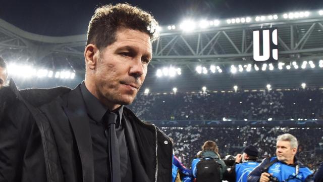 Simeone, durante el partido entre la Juventus y el Atlético de Madrid