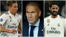 Marcos Llorente, Zinédine Zidane e Isco