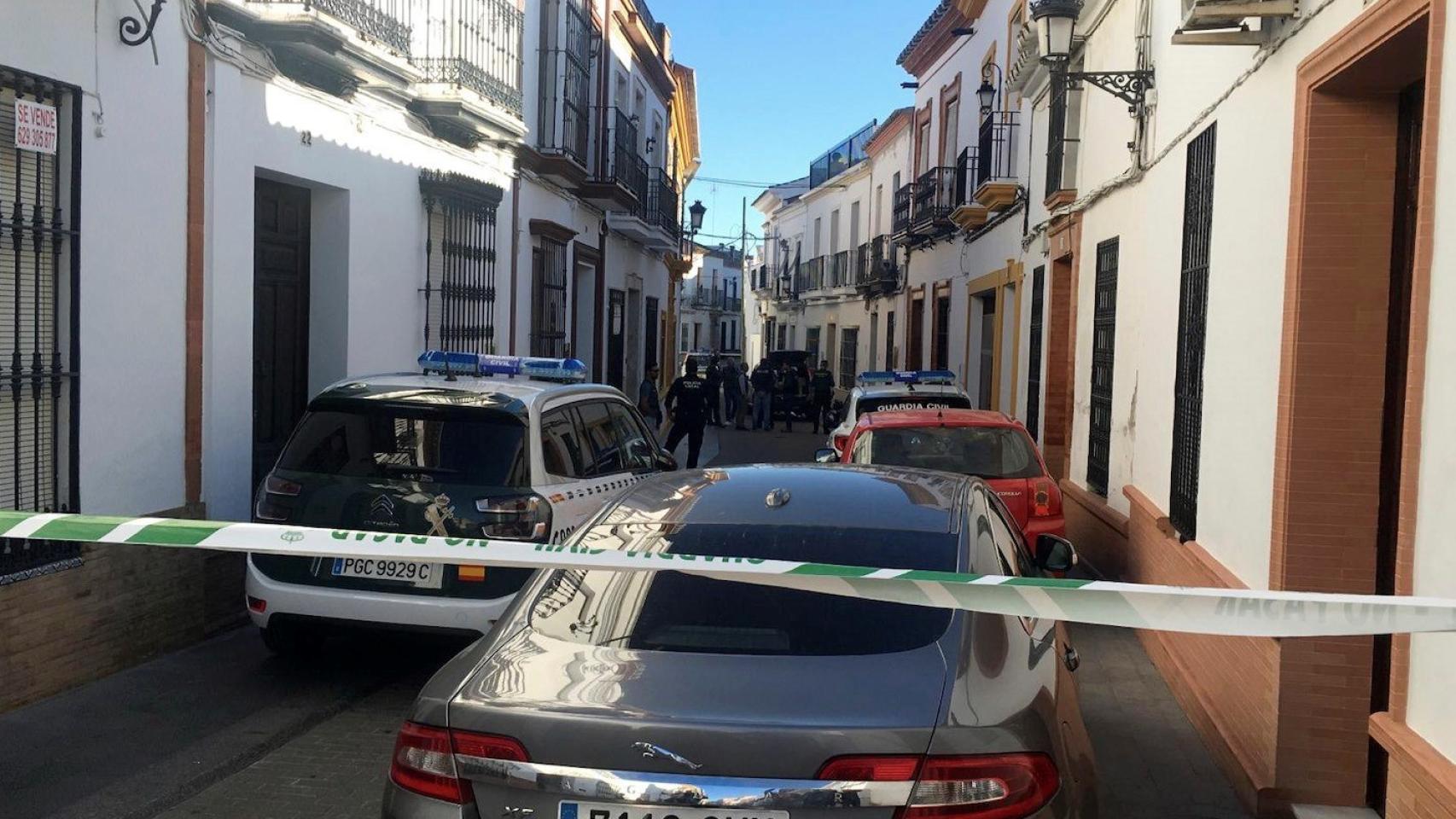 Vista de la calle de la localidad onubense de Bollullos Par del Condado.