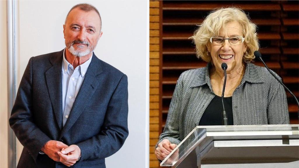 Pérez-Reverte y Manuela Carmena.