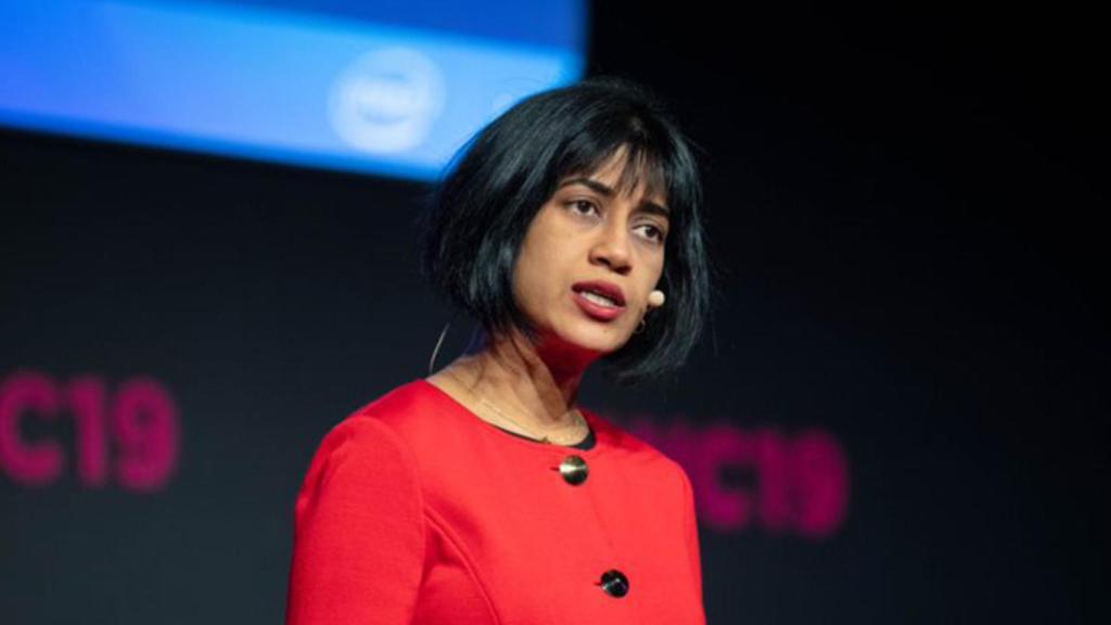 Asha Keddy en una de sus intervenciones en el Mobile World Congress.