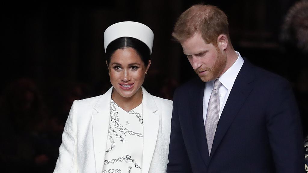 Harry de Inglaterra y Meghan Markle en un evento por el día de la Commonwealth en Londres.