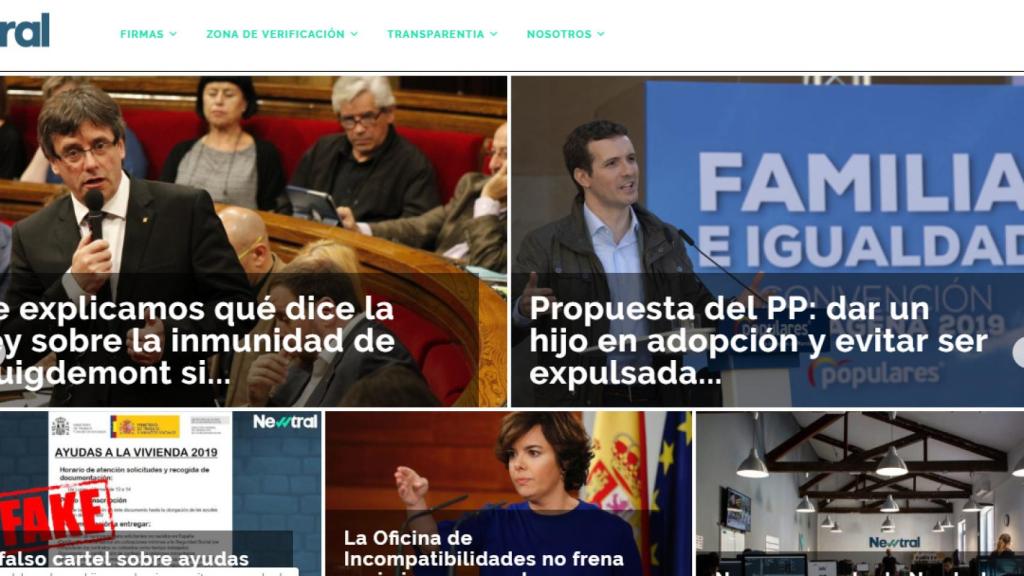 El portal de Newtral compartiendo la noticia.